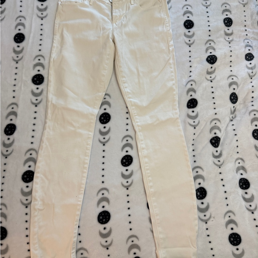 MOTHER Cream Denim Jeans